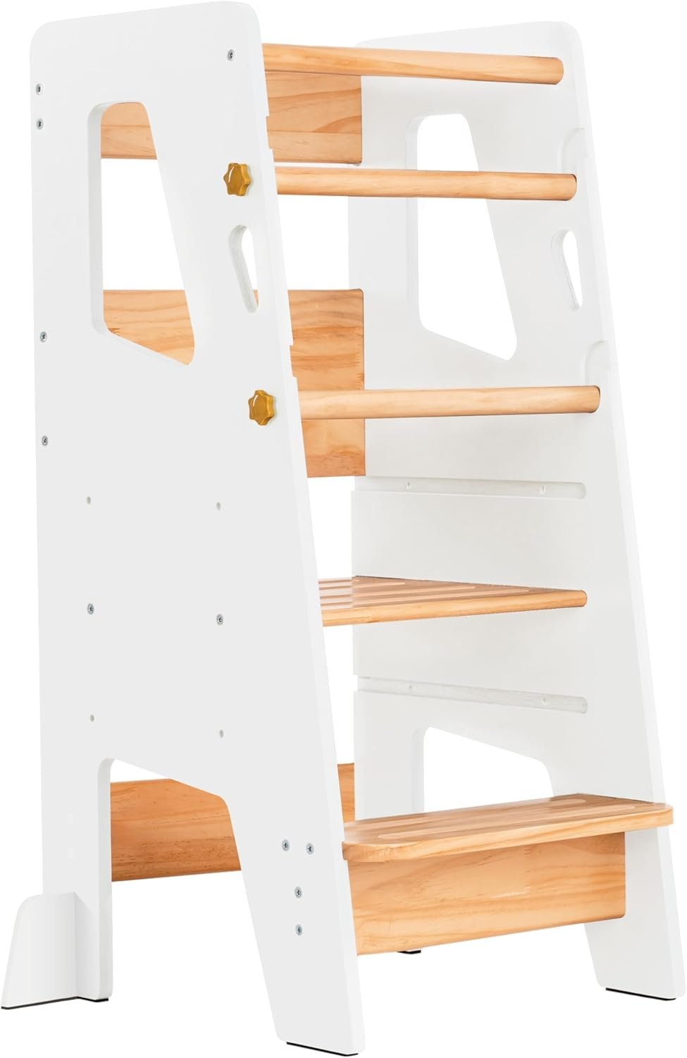 OCODILE Toddler Standing Tower – Adjustable Height Toddler Kitchen Stool Helper – Ideal Kids Kitchen Step Stool for Learning New Skills – Extra Secure with Safety Feet – White