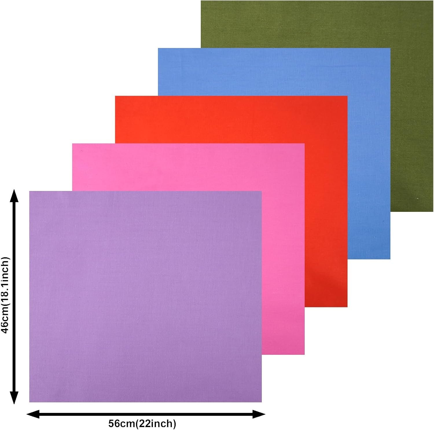 17 pcs 18″ x 22″（46 * 56cm）Cotton Fat Quarter Bundle Assorted Colors Fabric Bundle Quilting Fabric for Sewing and DIY Crafting