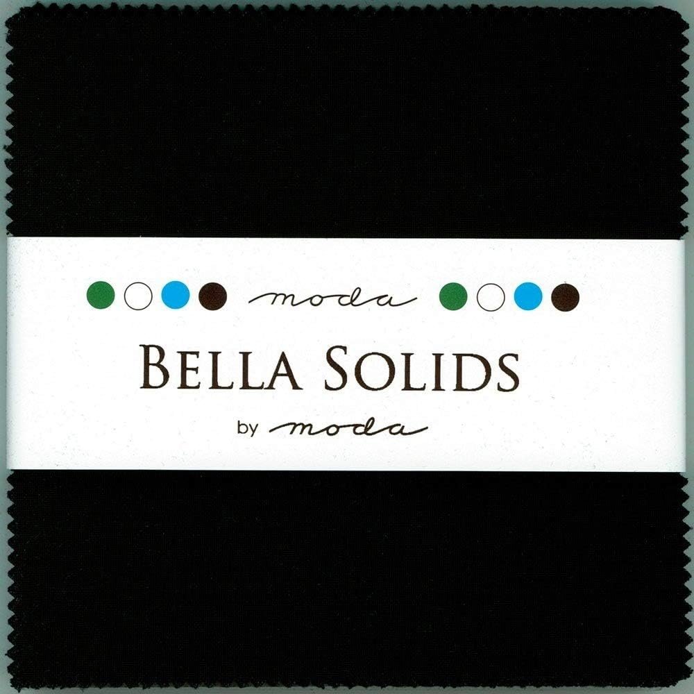 Black Solid Charm Pack by Moda Fabrics