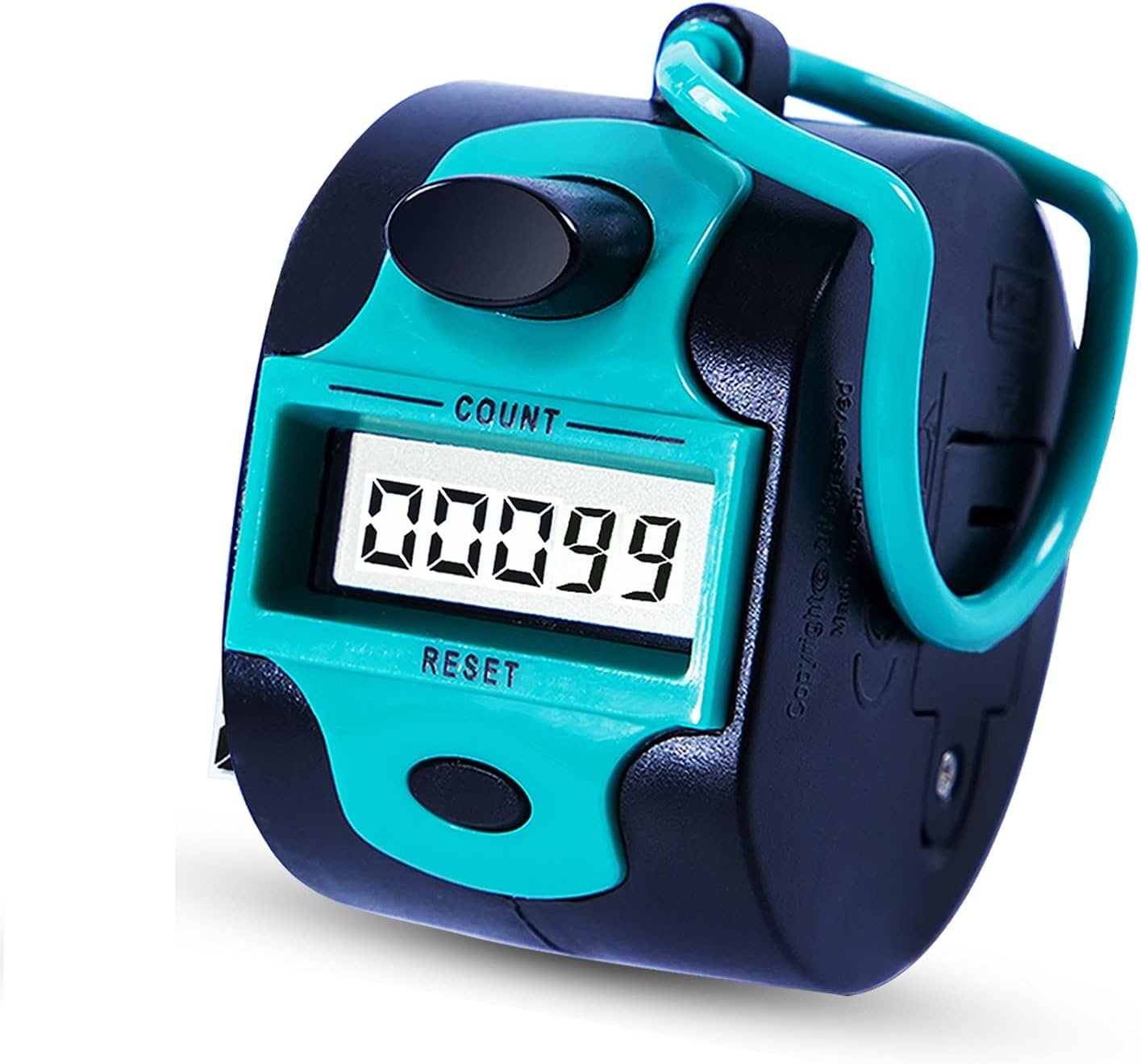 TESEAS Handy Counter Click Manual Digital clicker Stitch Tally Counters Finger Mechanical Palm Handheld Pitch 5-Digit Electronic Display Click Counter Number Count for Row, People, Golf Lap