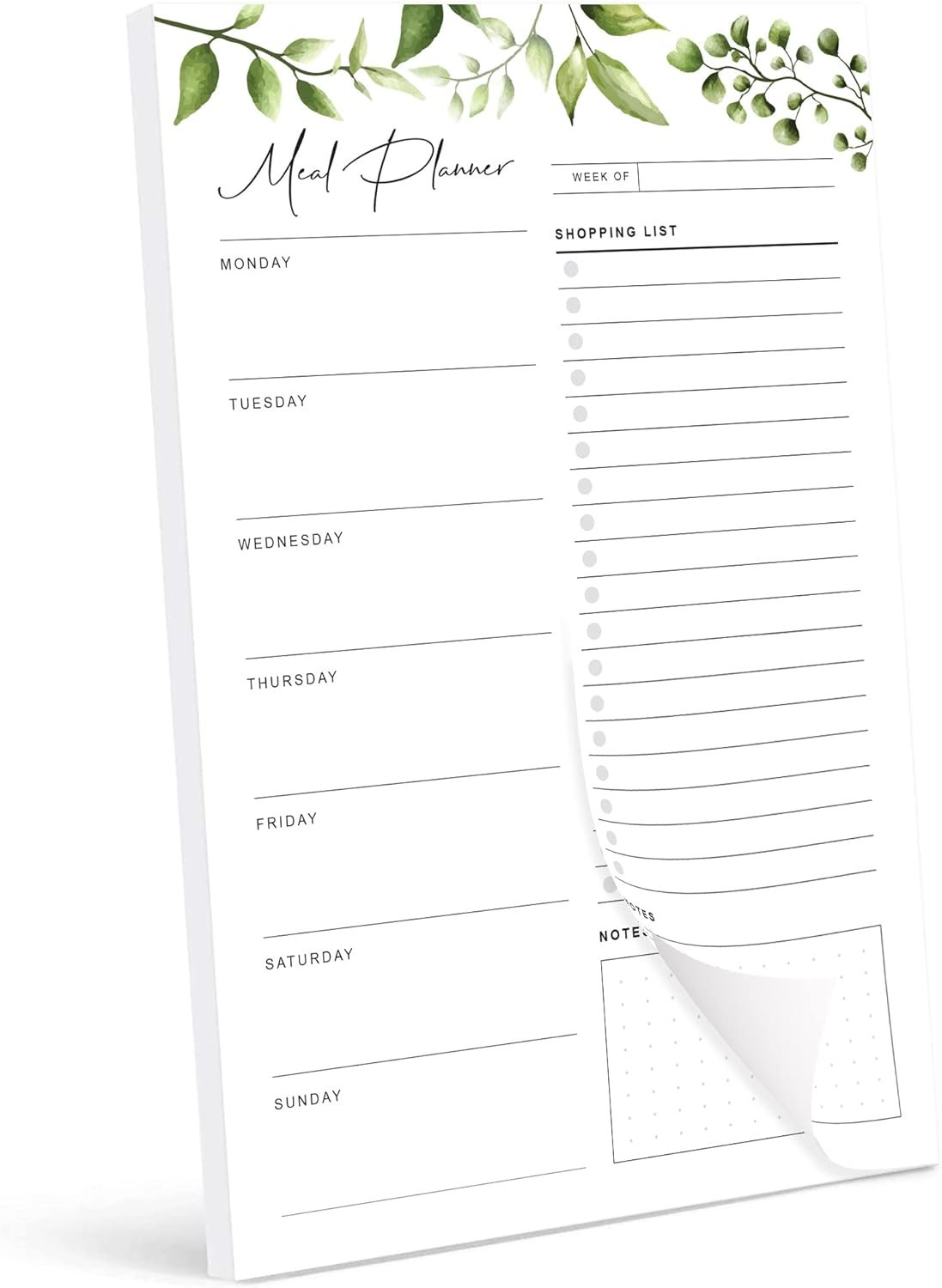 Magnetic Meal Planning Pad for Fridge 52 Undated Tear-off Sheets, 6×9 Inch Meal Planning Notepad for Meal Planner & Grocery List with Magnet, Weekly Meal Planner with Tear Off Shopping List