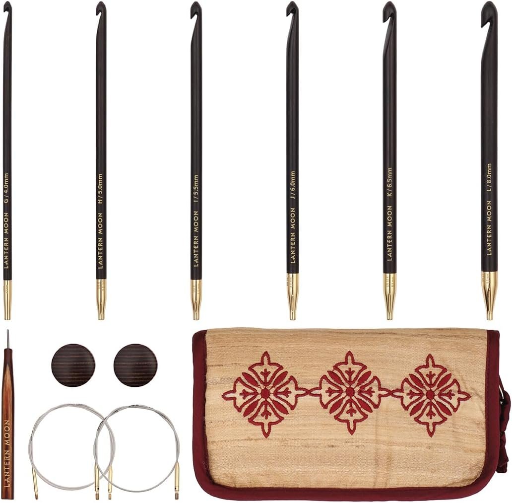 Lantern Moon Bequest Tunisian Crochet Hook Set | 6 US Sizes (G to L)