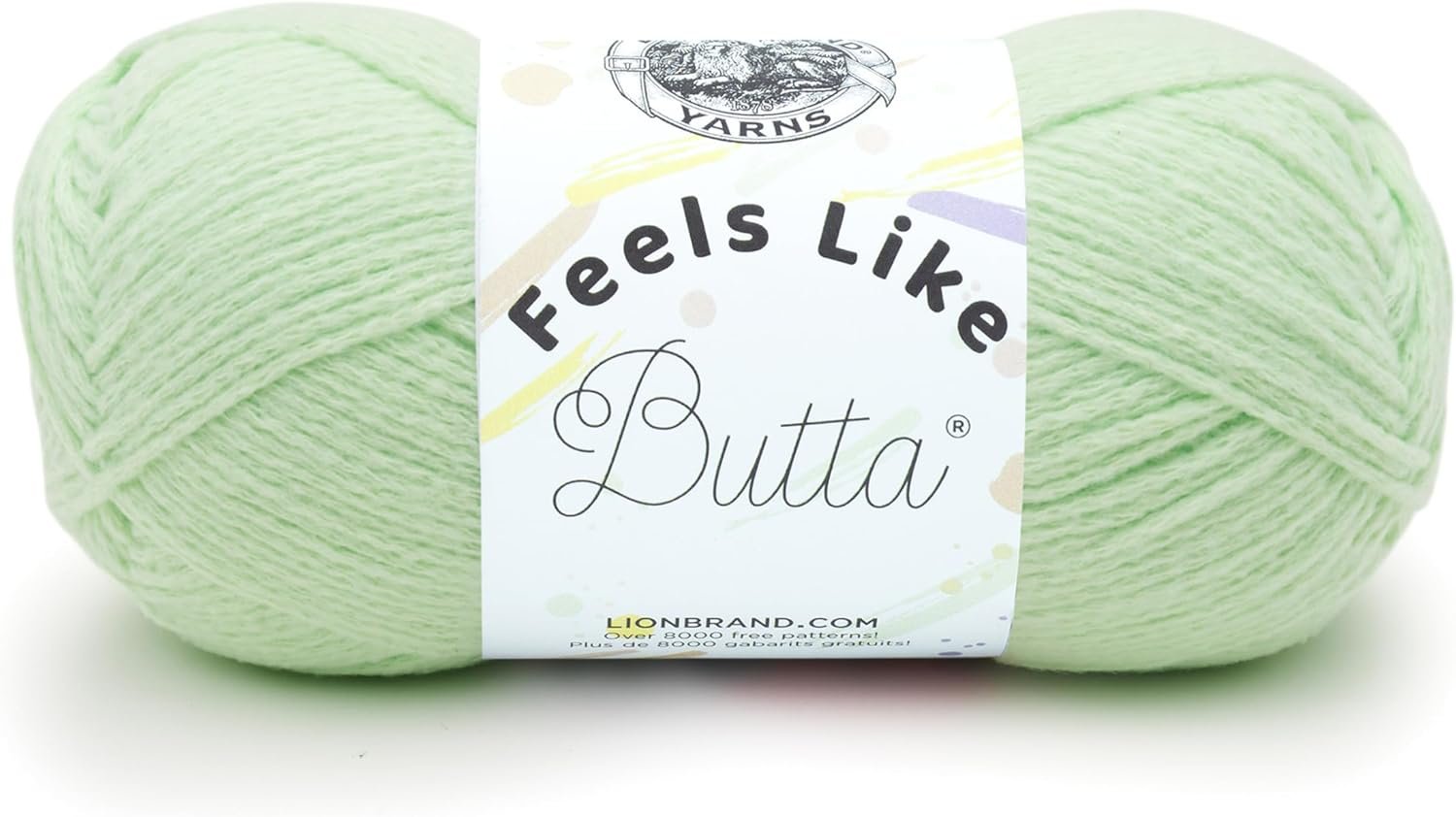 Lion Brand Yarn Feels Like Butta Soft Yarn for Crocheting and Knitting, Velvety, 1-Pack, Mint