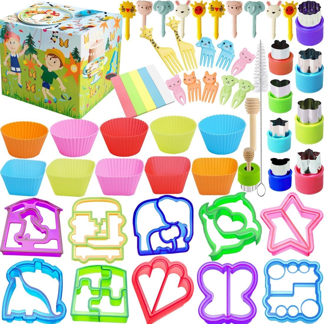 Sandwich Cutters for Kids – Vegetable Fruit Bread Shape Cookie Cutter Molds for kids Lunch Bento Box