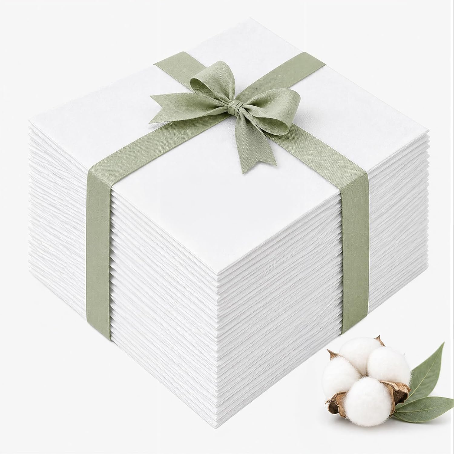 10×10 Inch White Cotton Square Pre-Cut Quilted Fabric Set for Sewing, Crafts, Embroidery, DIY Patchwork Projects