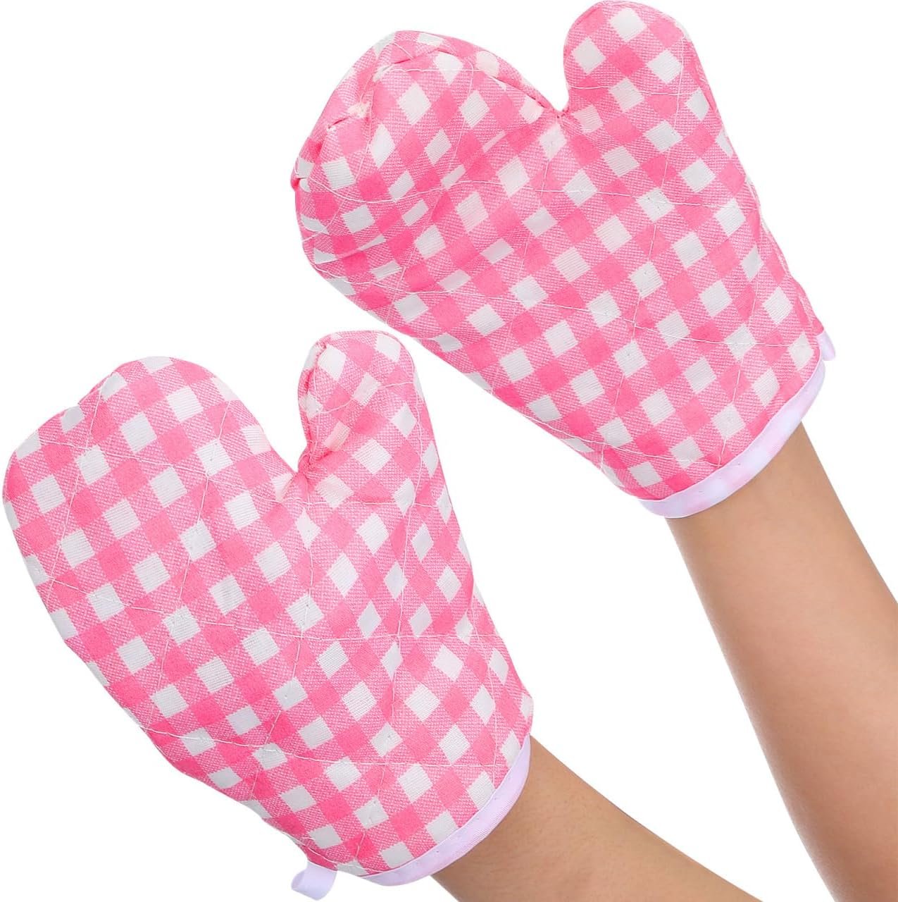 VILLCASE Kids Oven Mitts, Heat Resistant Insulated Gloves for Cooking & Baking – Non-Slip Grip, Safe Handling of Hot Dishes from Microwave or Oven – for Toddlers Ages 2–4, Kids Kitchen Activities