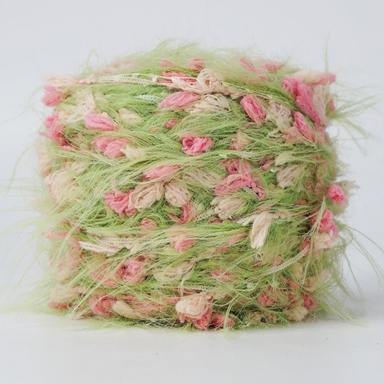Hand Spun Artisanal Yarn 4 Pack of 50g/Skein with Hand Blended Collection Multifiber Fancy Yarn Colorful Handmade for Knitting Crocheting Crafts DIY,Textile Decorative Tassels Card Making