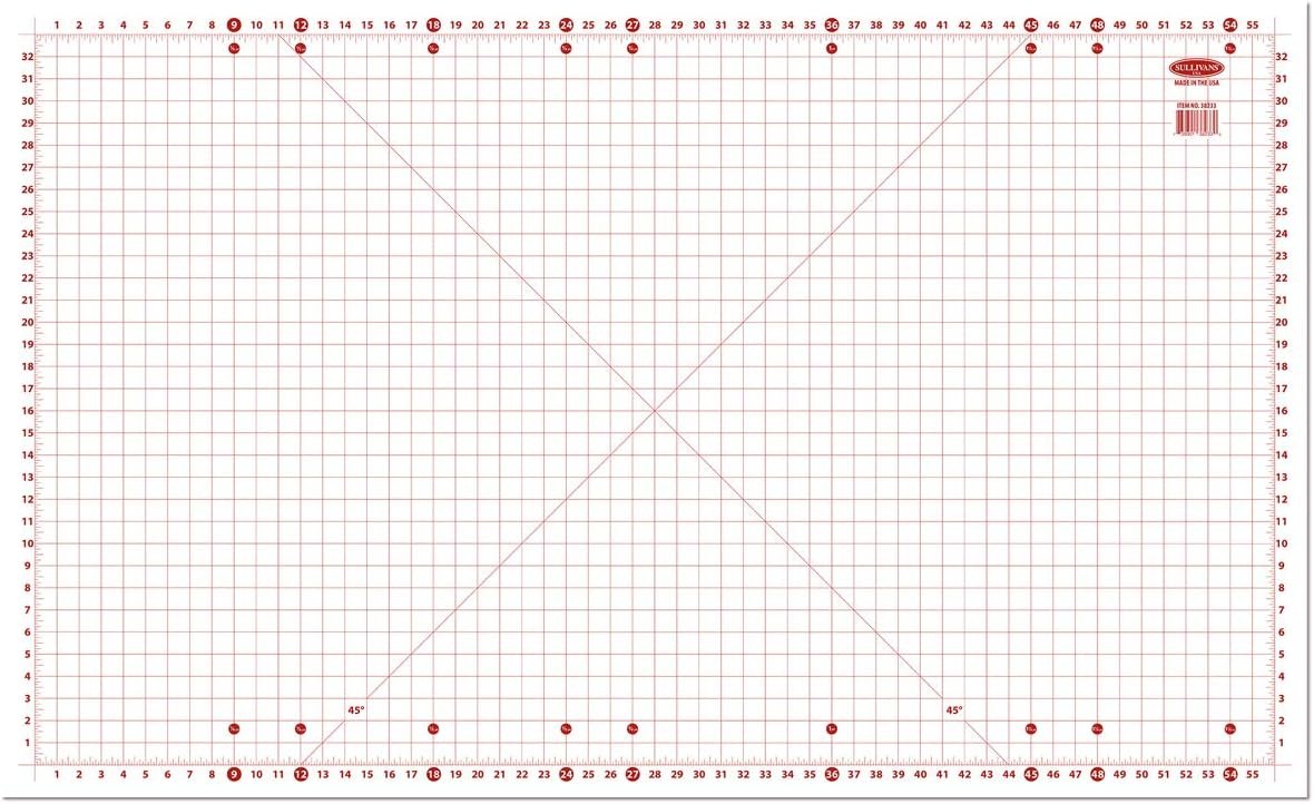 Sullivans USA Cutting Mat with grid (38233), 59 inch by 36 inch, for Sullivans Home Hobby Table