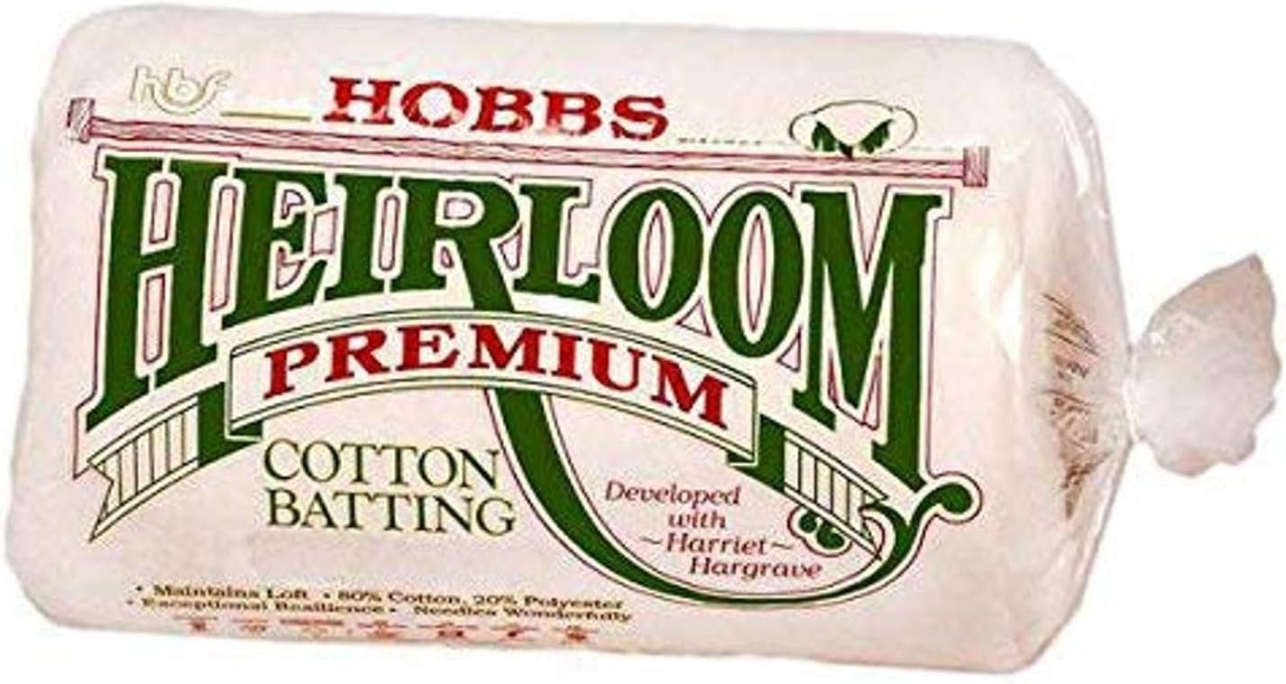 Hobbs Batting Heirloom 80%/20% Cotton/Poly Queen Size: 90″ x 108″ Quilt Batting