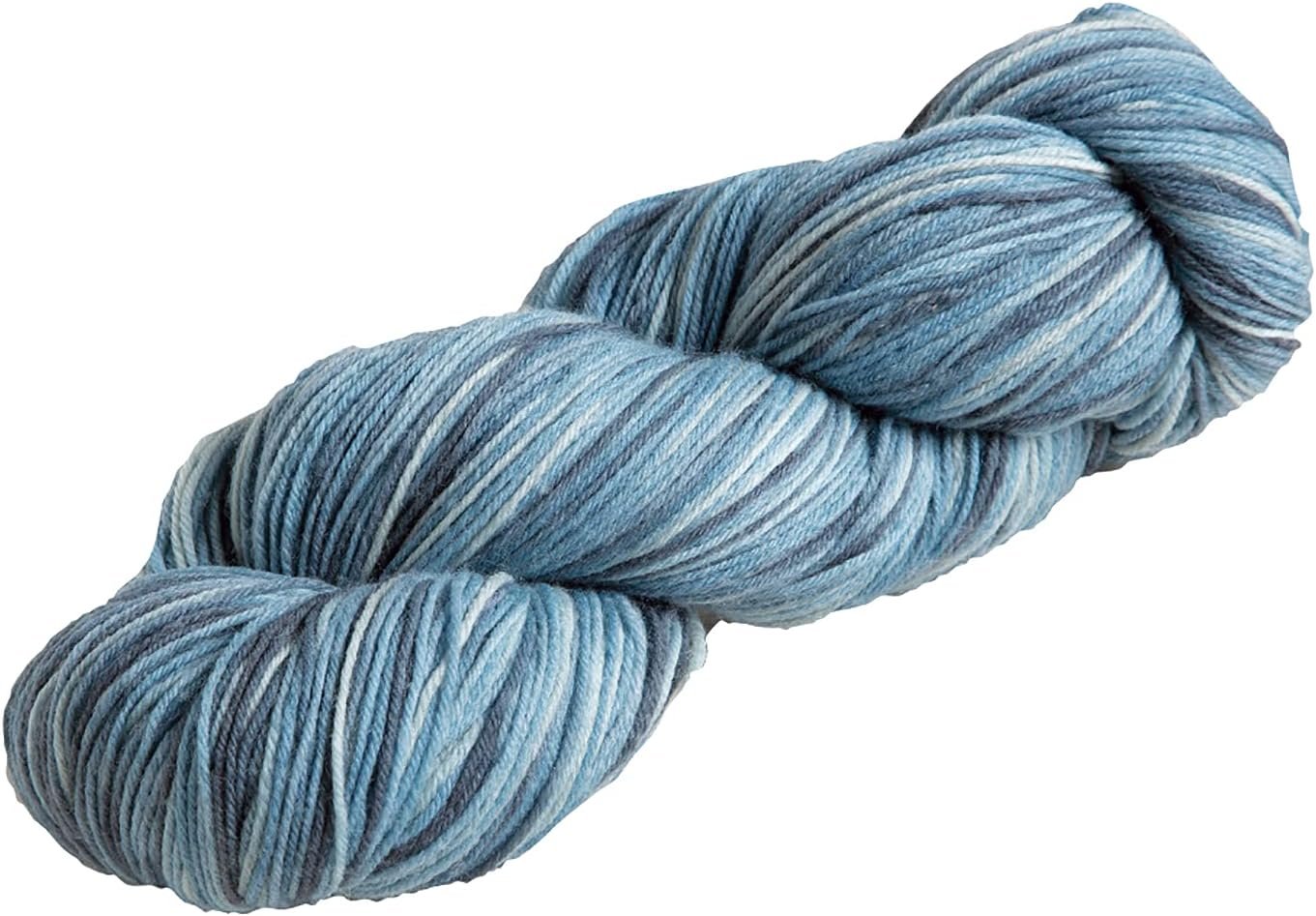 Knit Picks Stroll Hand Painted Merino Wool Fingering Weight Sock Yarn Blue – 100 g (Pluto)