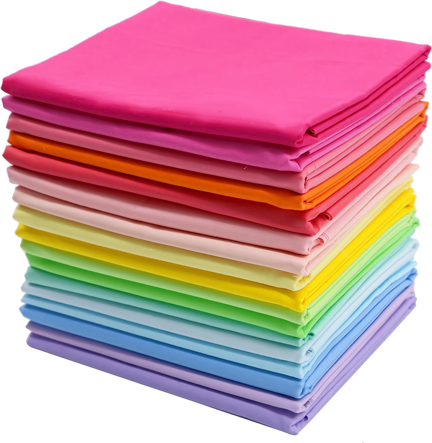 iNee Bright Solid Fat Quarters Quilting Fabric Bundles, 18 x 22 inches,(Bright Solids)