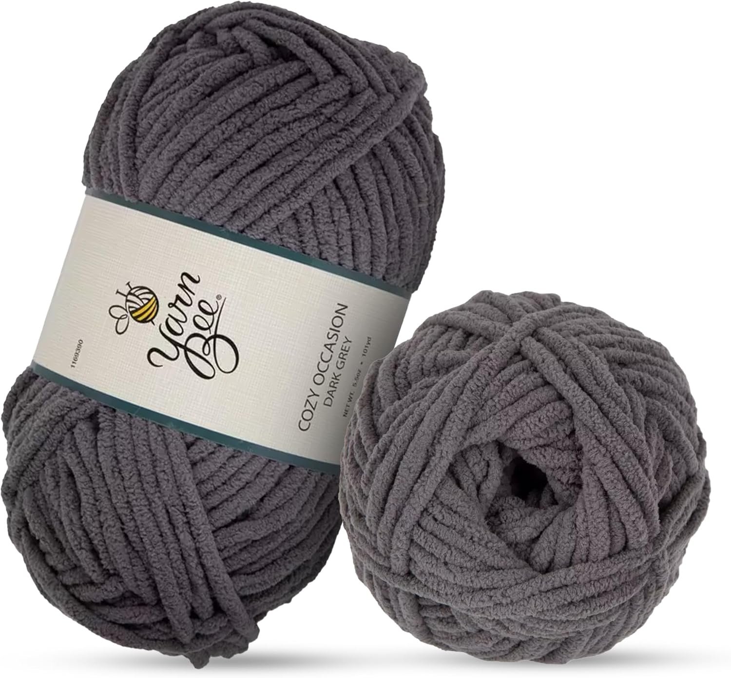 Yarn Bee Super Bulky – Soft Skein – 101 Yards of 100% Polyester Yarn for Crocheting Blankets, Hats, & More – DIY Handcrafting Accessories