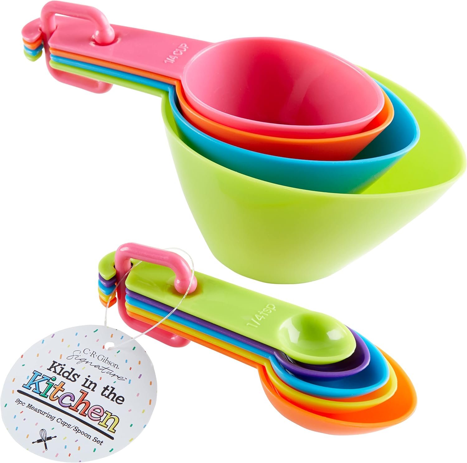 C.R. Gibson Kids Games – Little Chef Kitchen Activity Set for Toddlers and Preschoolers, 9-Count, Measuring Spoons/Cups