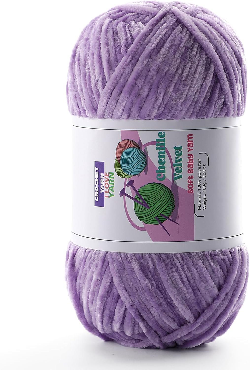 Plush Chunky Chenille Yarn, Fluffy Velvet Yarn for Crocheting, Soft Thick Bulky Yarn for Knitting and Making Clothes, Hats, Scarves, Blankets, Cushions (3.5oz 196.8yds Each) (Mauve)