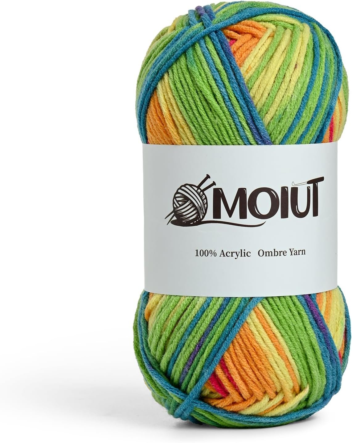 Fluffy Variegated Yarn for Crocheting – 100% Acrylic Worsted Weight Yarn 4 – Bulky Ombre Yarns for Crocheting Sock、Scarf and DIY Crafts – Premier Puzzle Yarns 3.5oz/169yds（Rainbow）