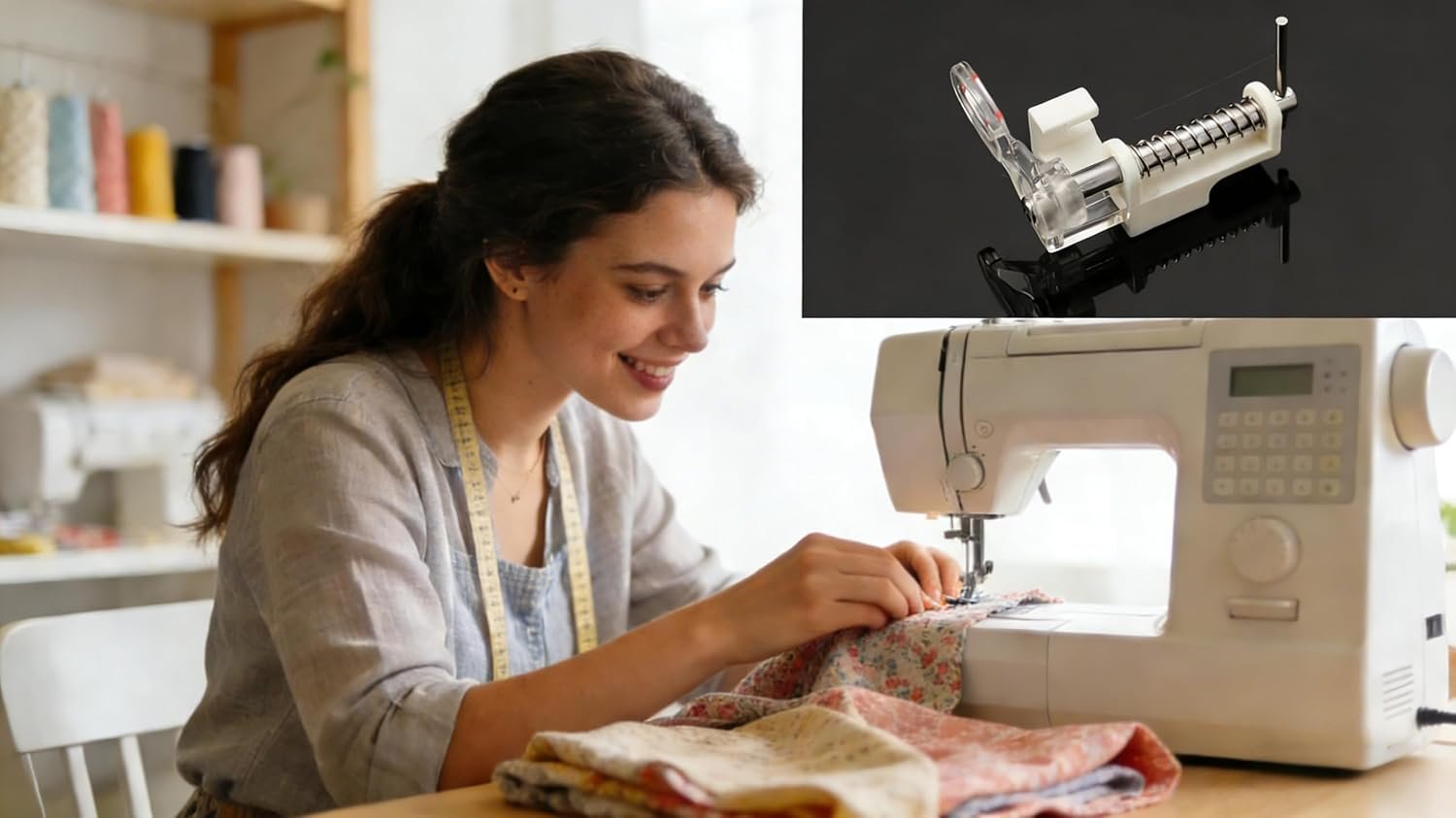 Free-motion Darning Quilting Sewing Machine Presser Foot – Fits All Low Shank Singer, Brother, Babylock, Viking (Husky Series), Janome, Kenmore, White, Juki, New Home, Simplicity, Elna and More!