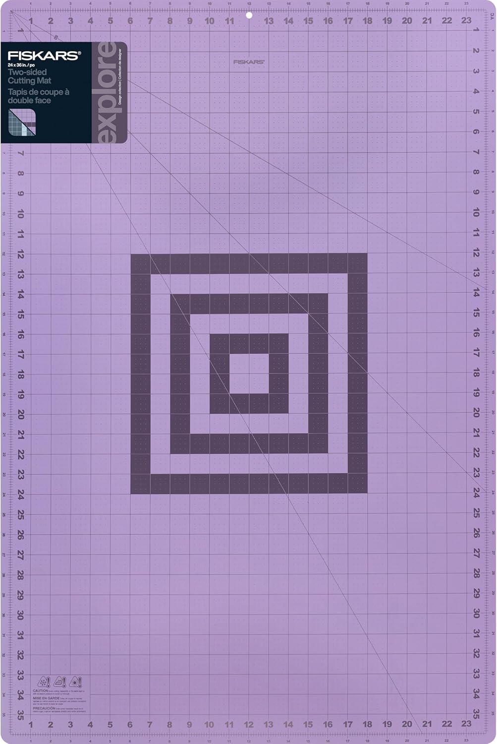 Fiskars Self Healing Cutting Mat with Grid for Sewing, Quilting, and Crafts – 24″ x 36 Grid Lilac/Mountain Haze