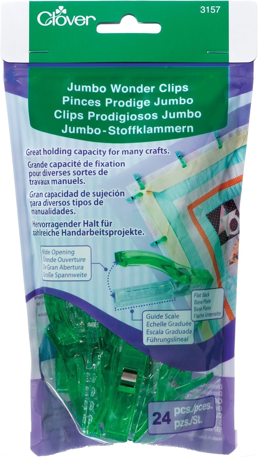 Jumbo Wonder Clips 24 Count