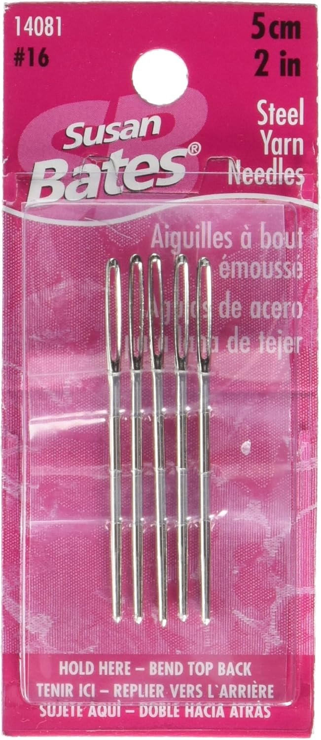 Susan Bates 70773 Steel Yarn Needles 2″, Size 16 5/Pkg