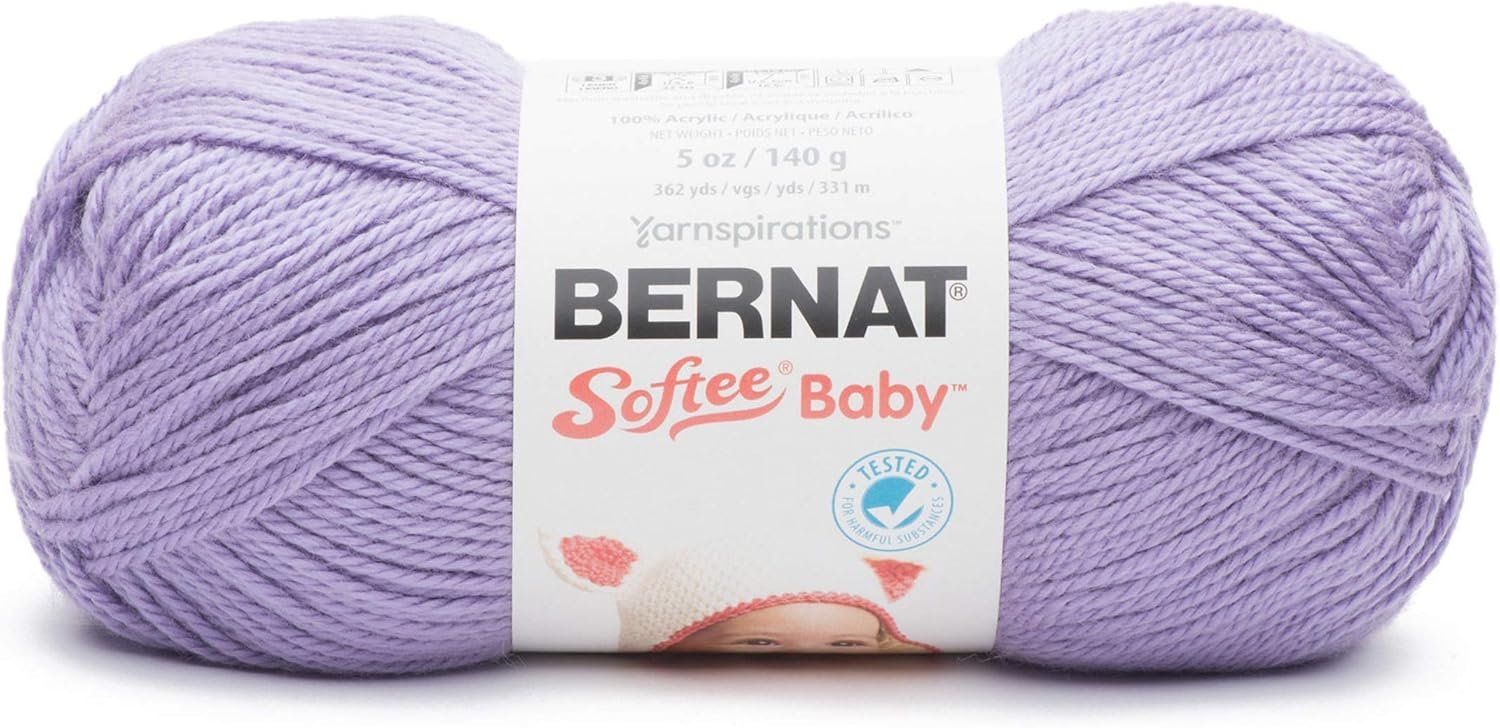 Bernat Softee Baby Yarn, 5 oz, Lavender, 1 Ball