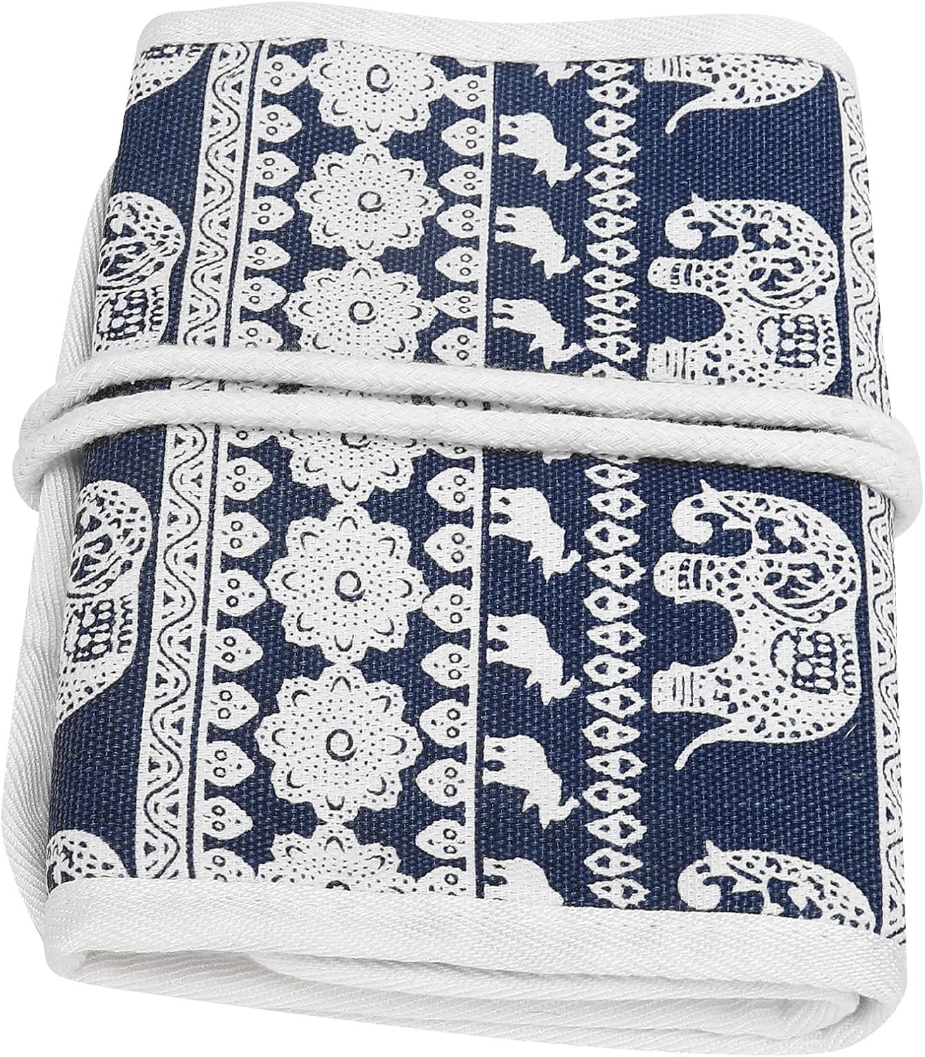 Zerodis Knitting Needles Case Rolling Crochet Hooks Storage Bag Knitting Needles Case Empty Organizer Empty Crochet Hooks Storage Bag with Zipper(#1)