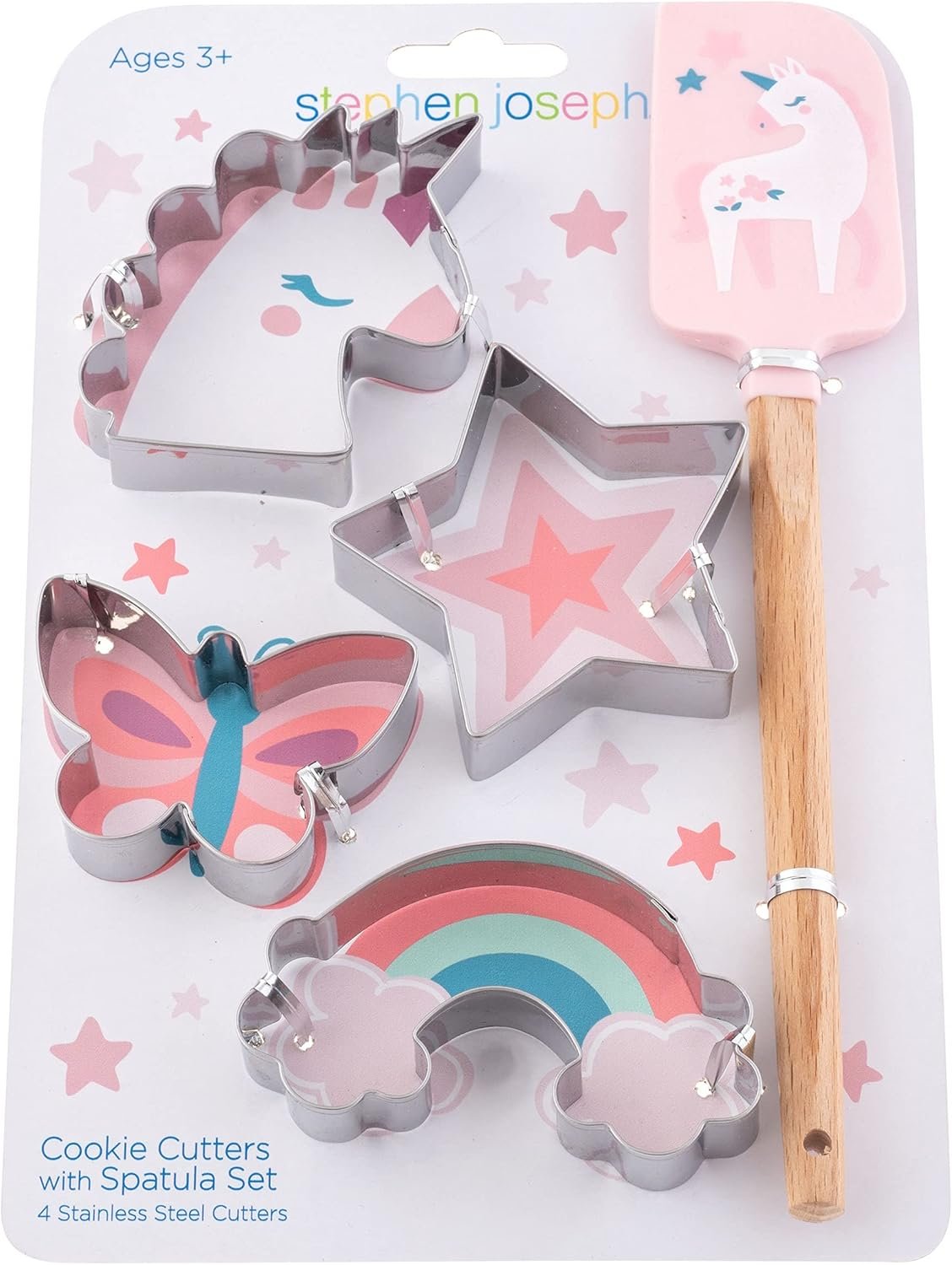 Stephen Joseph, Kids Cooking Cookie Set, Kids Toddler Cookie Cutter and Spatula, Unicorn