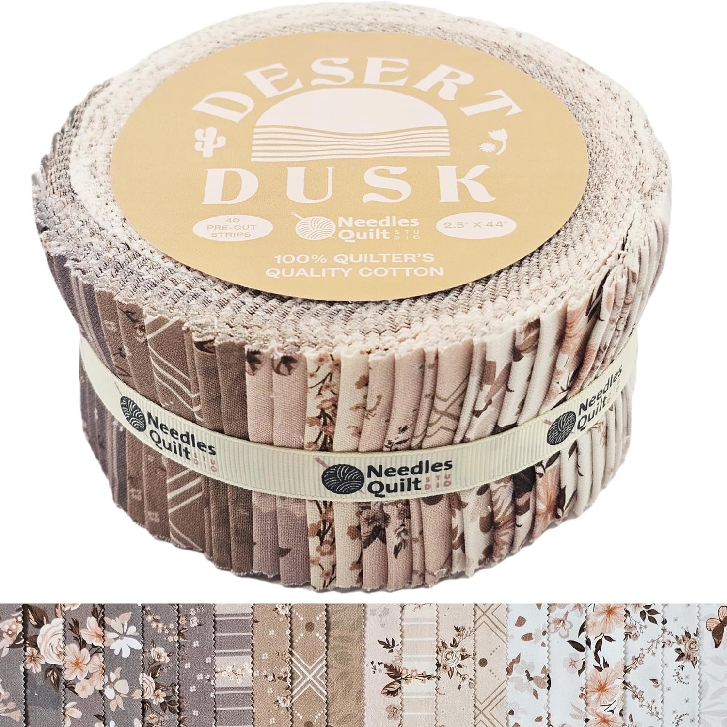 Jelly Roll Fabrics for Quilting Clearance 40 Strip 2.5″ x 44″ | Cotton Strips Bundles – Perfect Quilting Fabric for Sewing, Precut Quilt Projects, and DIY Crafts (Desert Dusk)