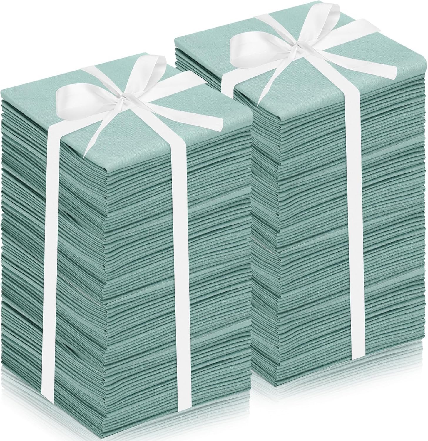 Buryeah 100 Pieces 10 x 10 Inch Sage Green Cotton Quilting Fabric Squares Dusty Green Precut Fabric Bundles Solid Sage Colors Layer Quilt Material for Spring Wedding Sewing Embroidery Cloth DIY Craft