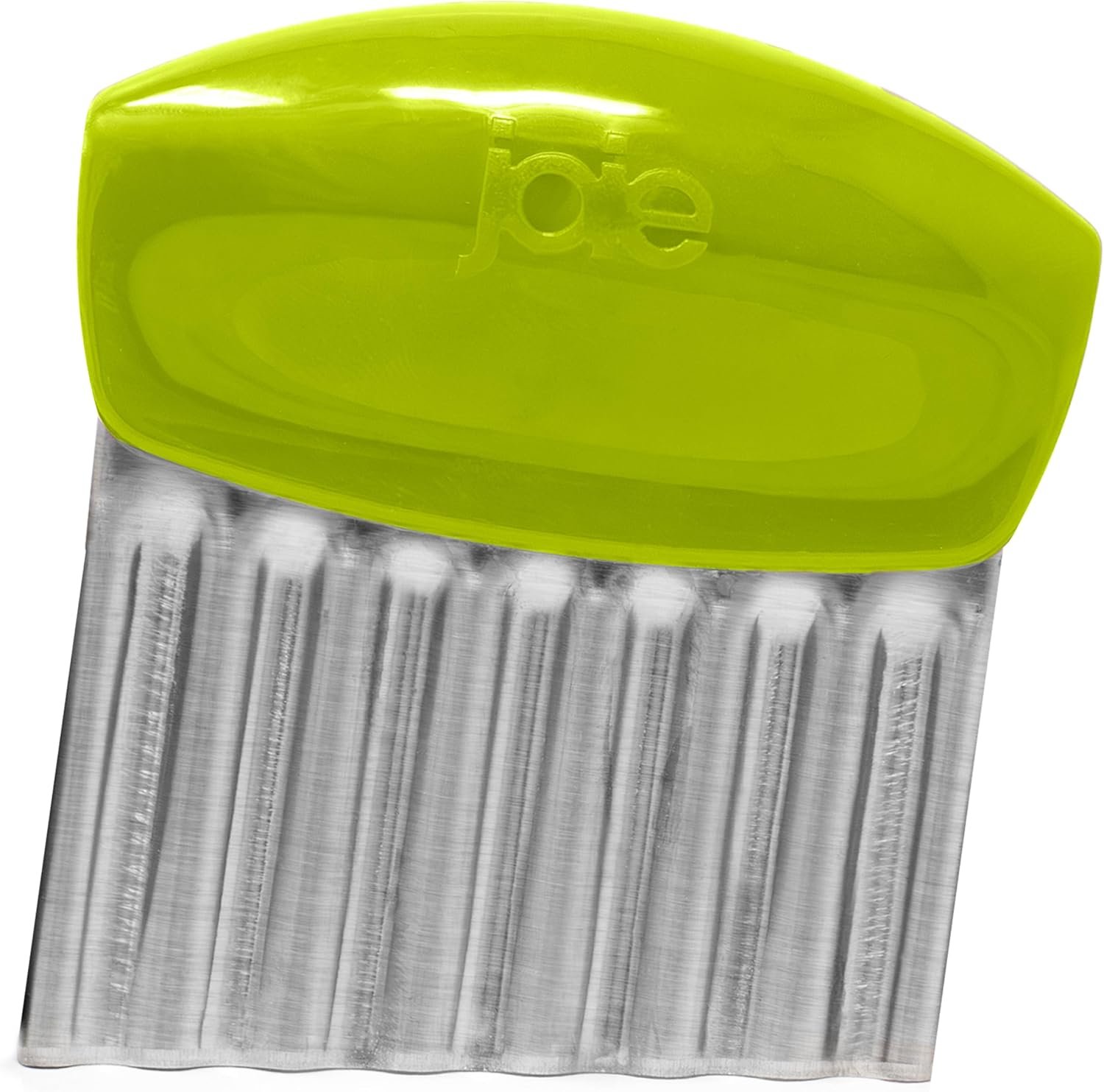 Joie Crinkle Cutter Knife, Wavy Slicer for Potatoes, Vegetables and Fruits, Great for Kids First Cutting Tool, Fun Kitchen Gadget, Stainless Steel, BPA-Free, Colors May Vary