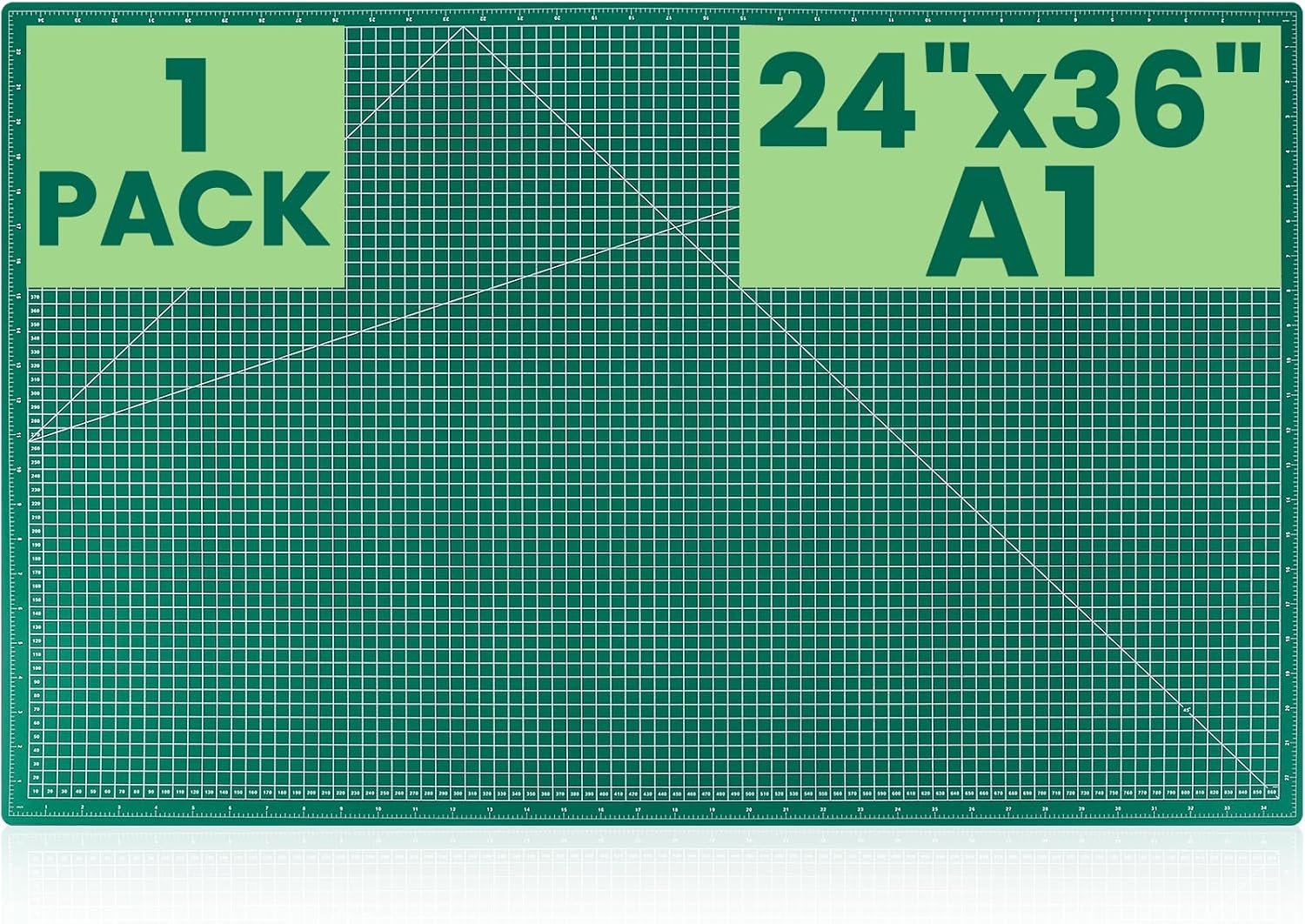 Large Cutting Mat 24″x36″, 1 Pack Double-Sided 5-Ply Self Healing Sewing Cutting Mat, Cutting Mats Board for Crafts-Sewing, Fabric, Quilting, Scrapbooking Project
