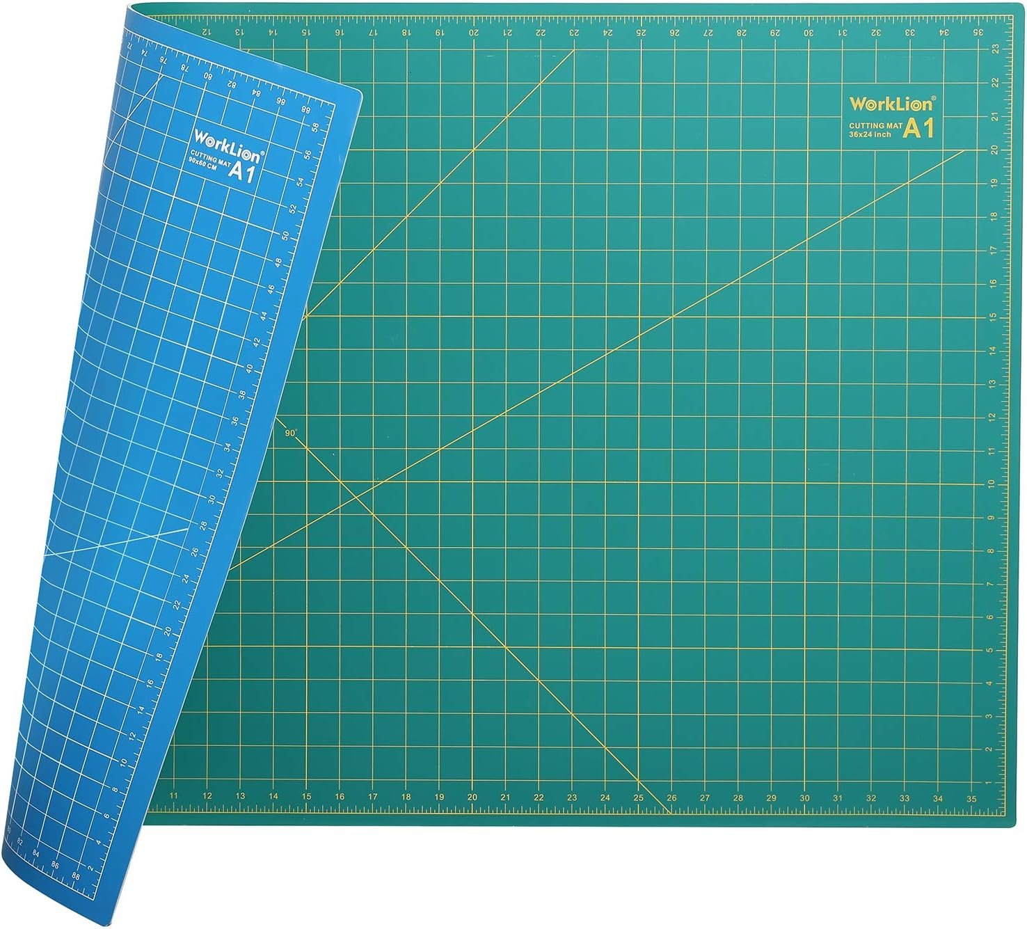 WORKLION 24″ x 36″ Large Self Healing PVC Cutting Mat, Double Sided, Gridded Rotary Cutting Board for Craft, Fabric, Quilting, Sewing, Scrapbooking – Art Project…