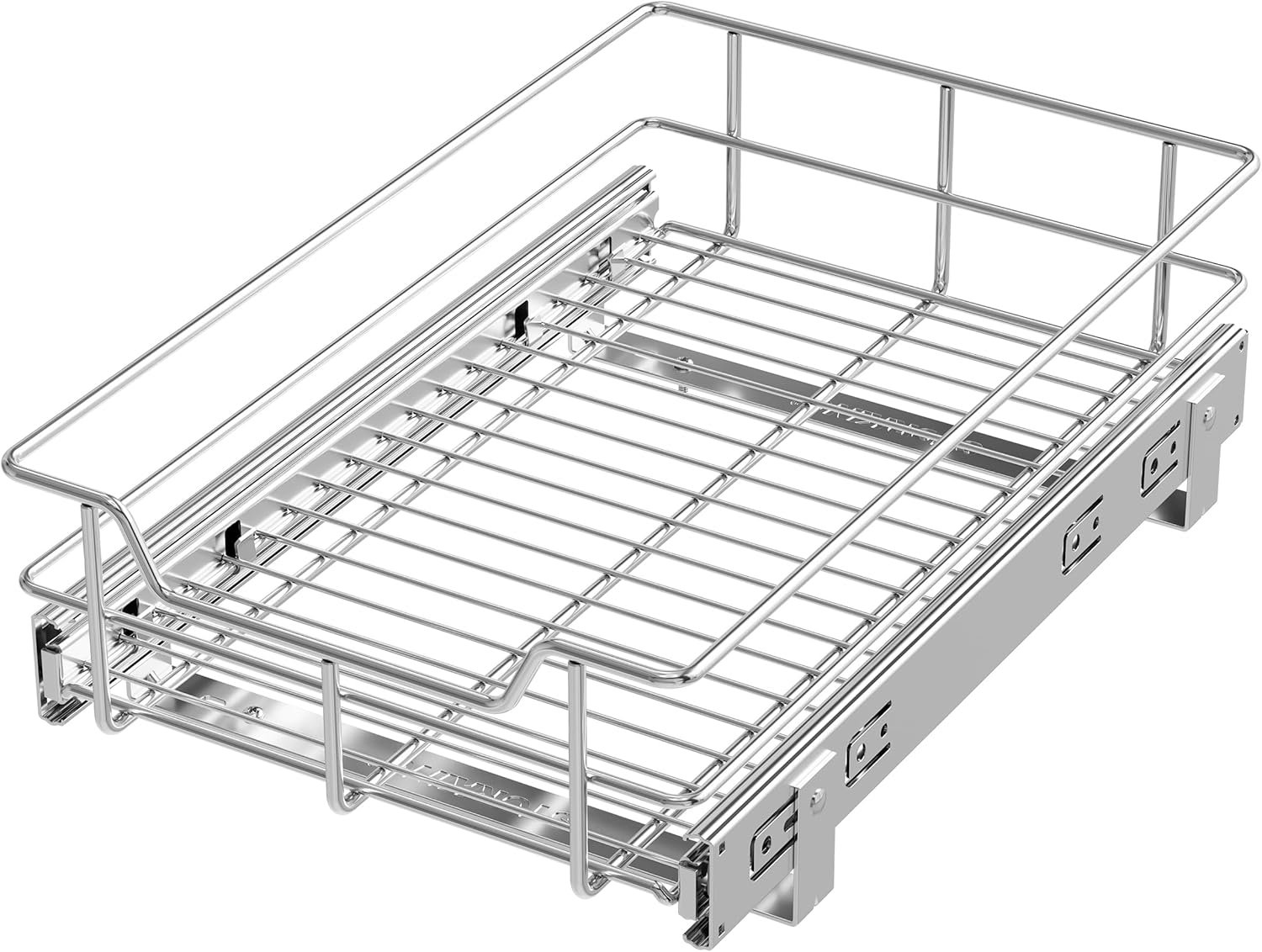 Pull Out Cabinet Organizer 11″ W X 17″ D, Slide Out Drawers For Kitchen Organizers and Storage, Pull Out Drawers For Cabinets Capacity Heavy Duty Caddy, Cabinet Shelves Chrome-Plated, Bathroom Pantry