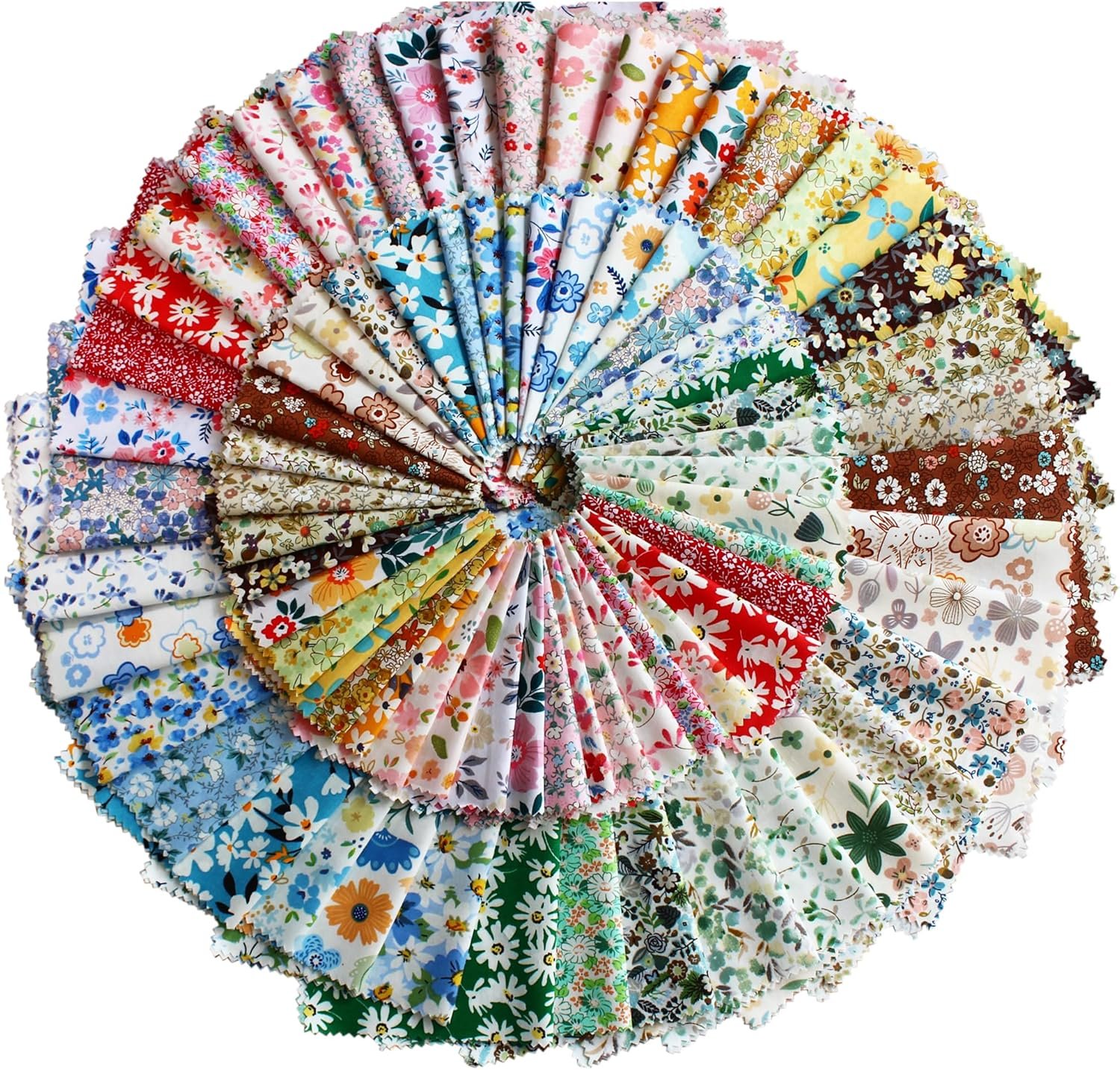 Charm Packs for Quilting 5 inch,Precut Fabric Squares 5”x5” Quilting Cotton Fabric Clearance,42 Charm Squares for Quilts,Sewing and Other DIY Project