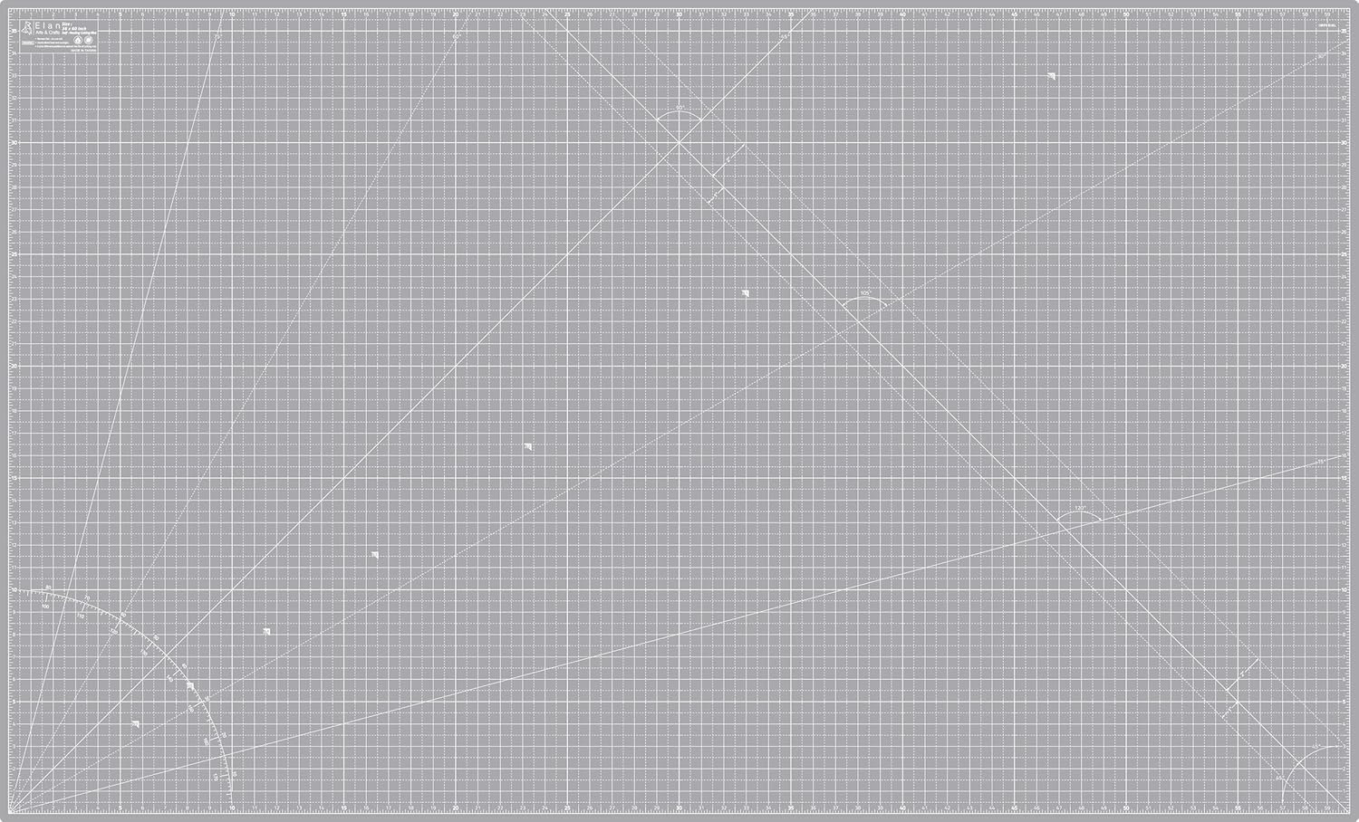 Elan Cutting Mat 36×60 Gray, Extra Large Self Healing Cutting Mat 36 x 60 Inch, 5-Ply Craft Board Gray, Hobby Board for Sewing and Quilting