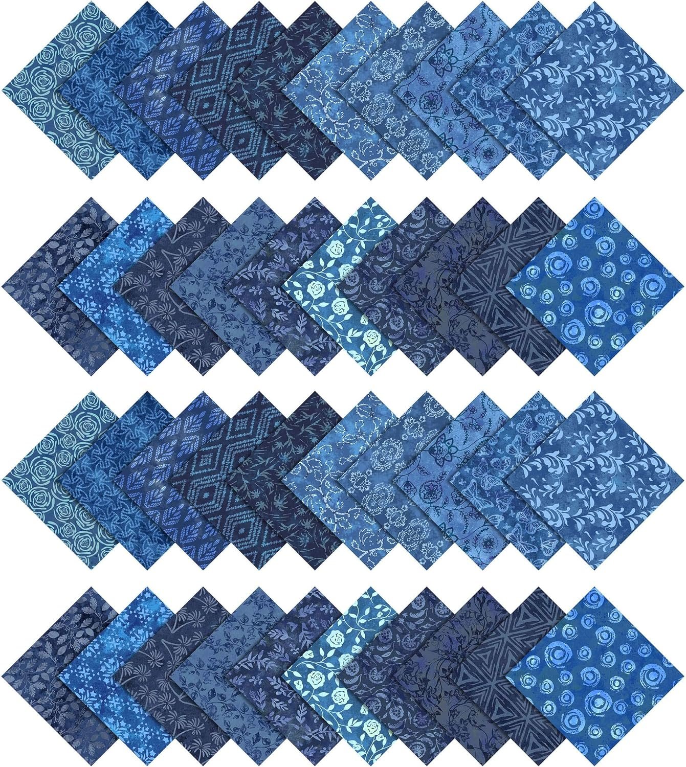 Soimoi Batik Print Precut 5-inch Cotton Fabric Quilting Squares Charm Pack DIY Patchwork Sewing Craft